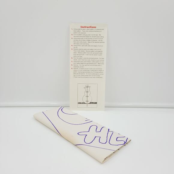 Vtg 1993 Yard Art Do-It Yourself Woodcraft Pattern Santa Stop Here PRE-OWNED - Picture 3 of 3